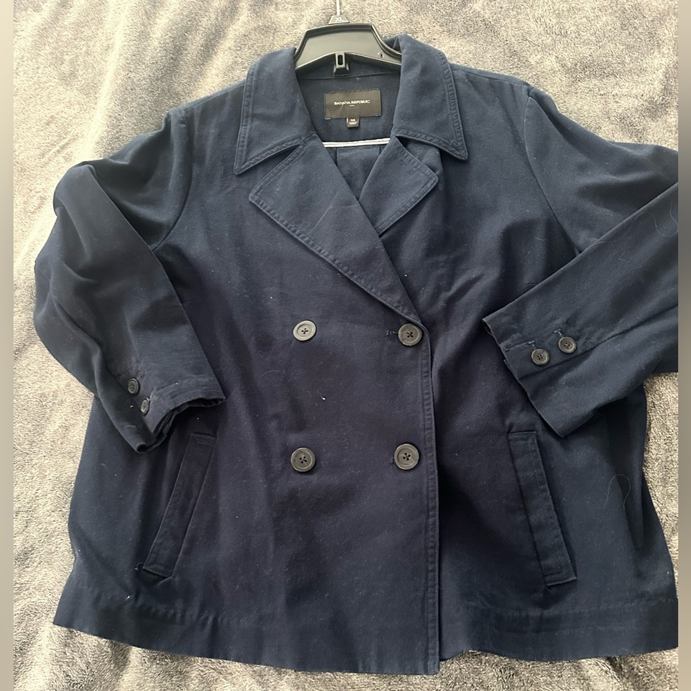 Banana Republic Dark Blue Pea Coat